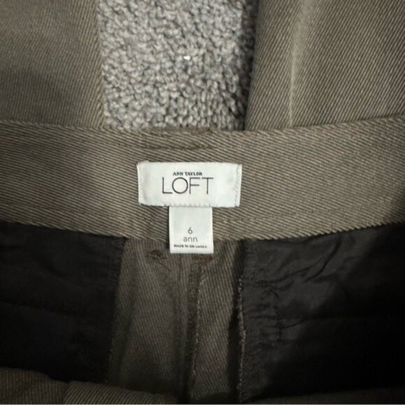 Ann Taylor LOFT Safari Suit Set Taupe Utility Chic Size 6 Workwear - Picture 10 of 16
